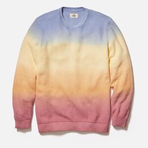 Marine Layer Men's Gradient Crewneck Sweater - Blue, Yellow, Pink